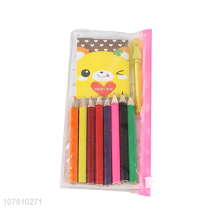 New arrival stationery set color pencils ball-point <em>pen</em> memo pad