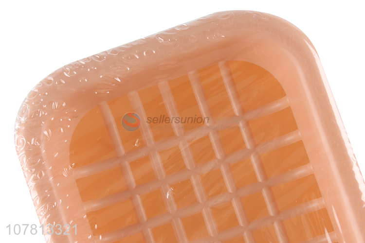 Low price durable rectangular plastic soap dish bathroom product