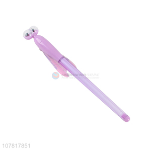 Creative design purple stationery gel pen for sale