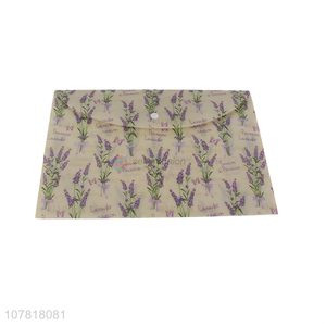 Creative Design Lavender Printed Plastic <em>Folder</em>