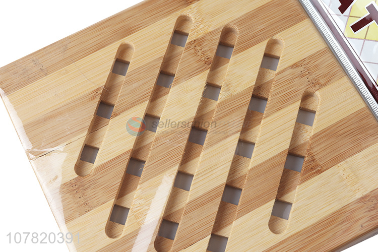 Wholesale eco-friendly natural bamboo heat pad for hot dish/pot/teapot
