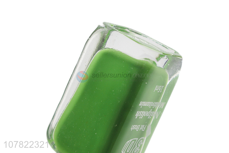 Best selling bright green color lady nail polish
