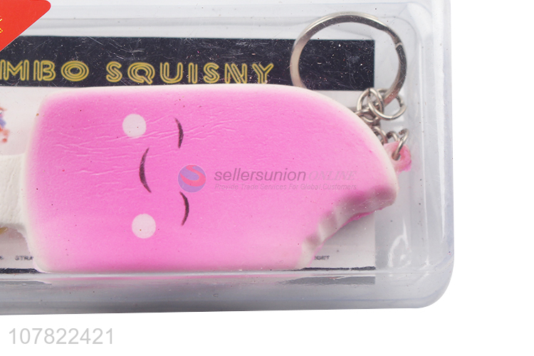 New arrival pu foam popsicle slow rising toy key chain