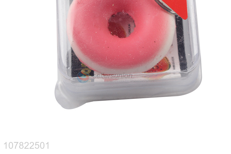 Latest product pu foam donut stress relief toy with keyring
