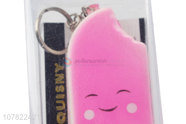 New arrival pu foam popsicle slow rising toy key chain