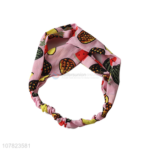 Wholesale Korean style temperament polyester printing headband