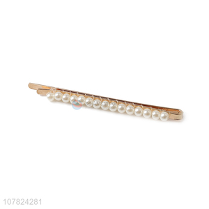 Factory direct sale ladies one word hairpin pearl hairpin