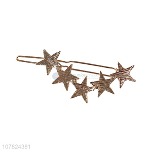 New fashion golden five-pointed star hairpin bobby pin