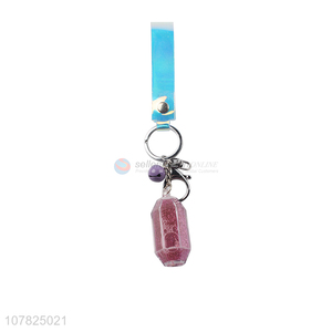 Hot product decorative quicksand key chain with bell
