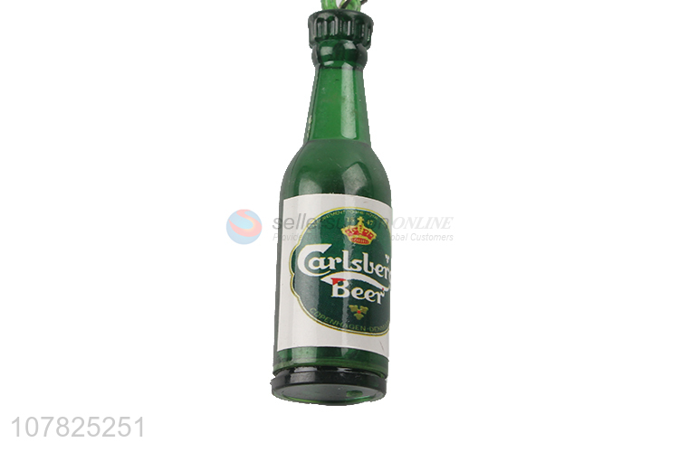 China factory beer bottle decorative keychain