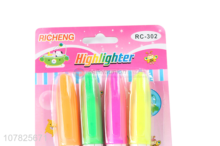 High quality multicolor highlighter children educational brush