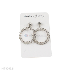 Best Quality Round Metal Chain Ring Pendant Earring