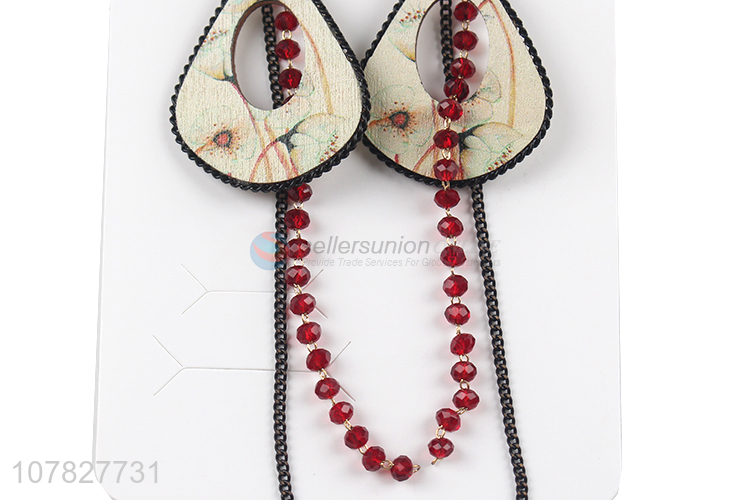 Latest Beads Chain Drop Earring Fashion Ladies Jewelry