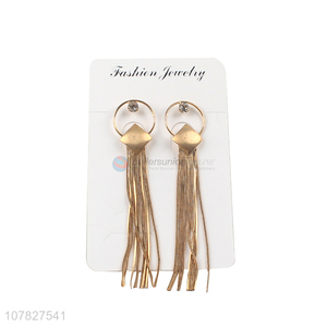 Personalized Long Metal Tassel Earrings Stud Earring