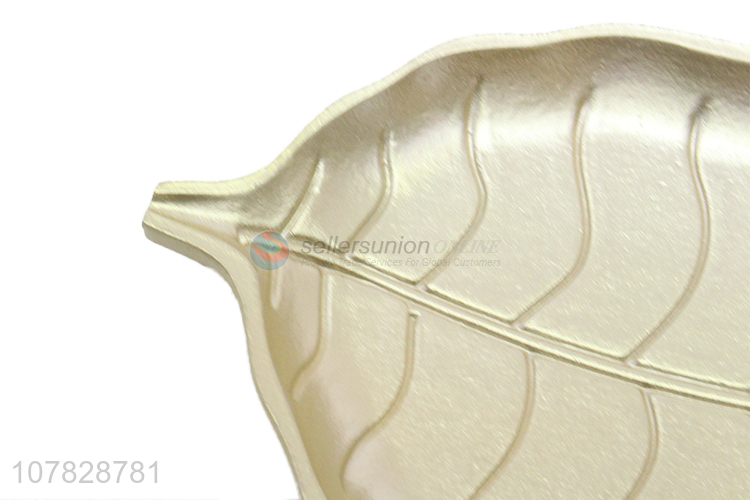 Latest product gold leaf serveware western food plate display plates