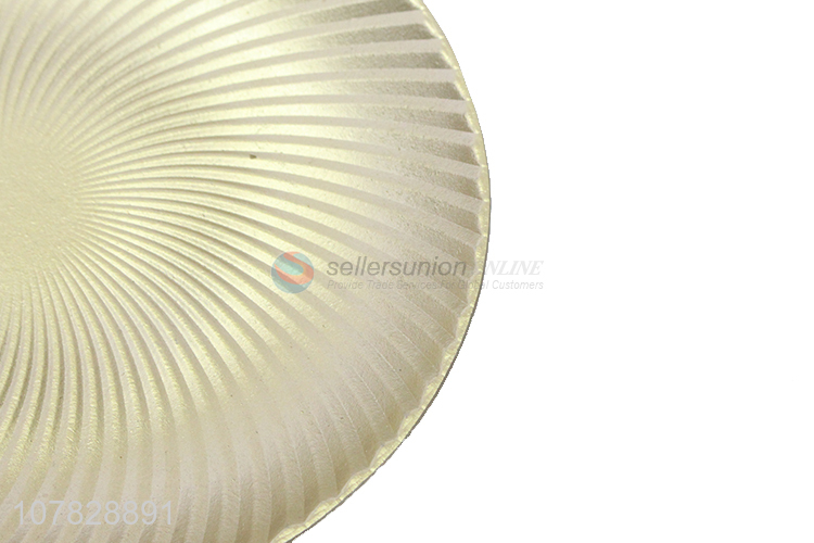 High quality round gold serving plate charger plate for home decoration