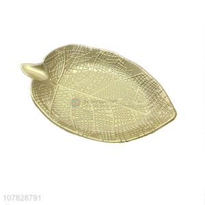 Hot products gold leaf serveware leaf serving tray for decoration