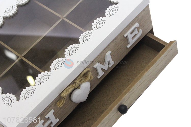 New product 6-compartment wood jewelry storage box tea bag packing box