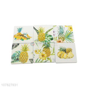 China supplier pineapple pattern mdf <em>cup</em> holder wooden <em>insulation</em> pad