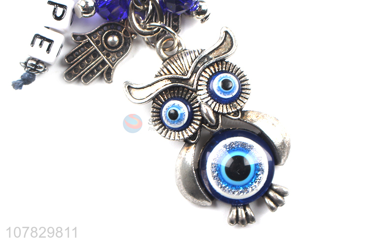 Yiwu wholesale blue animal metal pendant keychain