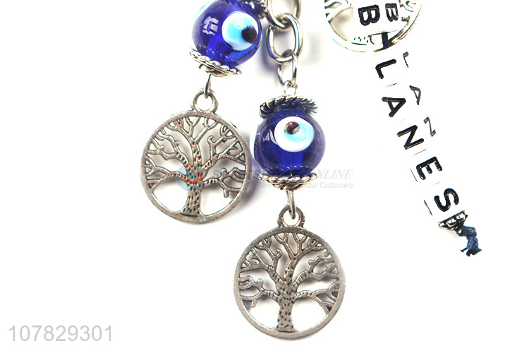 Hot sale silver tortoise bead chain metal keychain pendant
