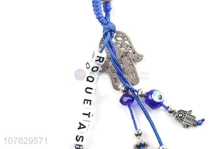Yiwu wholesale backpack pendant braided rope bead chain