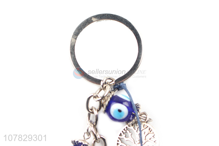 Hot sale silver tortoise bead chain metal keychain pendant