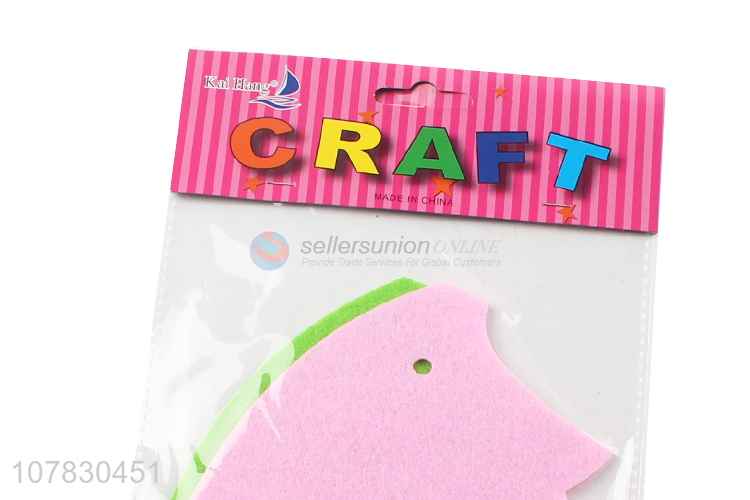 Custom Fish Shape Non Woven Decorative Sticker DIY Crafts