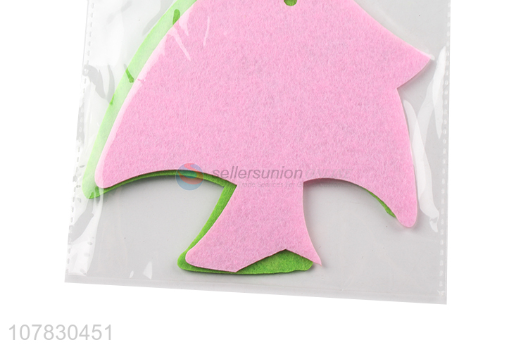 Custom Fish Shape Non Woven Decorative Sticker DIY Crafts