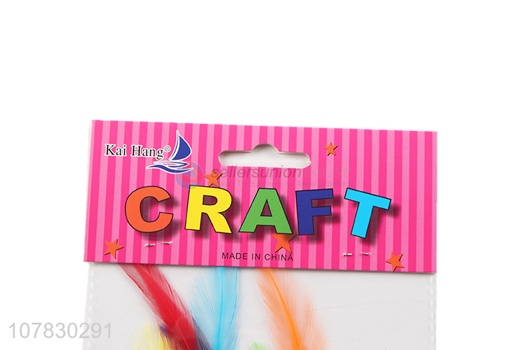Newest Kids DIY Craft Decorative Colorful Feather