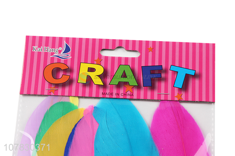 Good Sale DIY Decorative Colorful Feather Kids Handcrafts