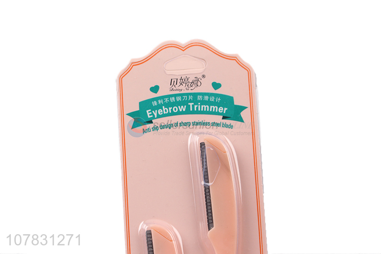 Wholesale foldable anti-slip handle stainless steel eyebrow trimmer
