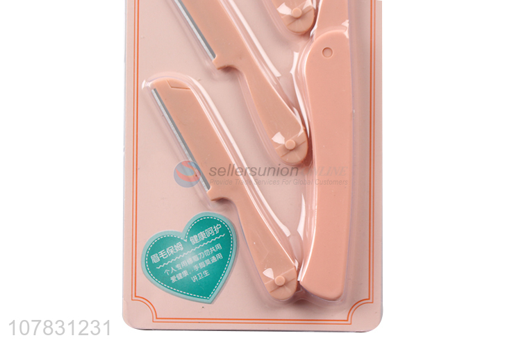 Best selling folding non-slip stainless steel eyebrow razor eyebrow trimmer