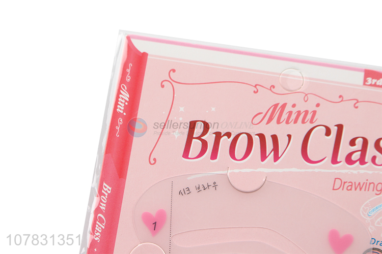 New arrival 3 types eyebrow stencil guide women quick make up tool