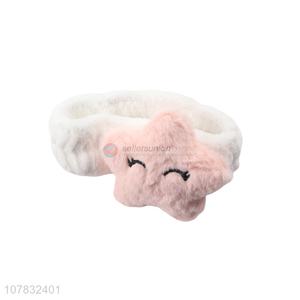 New arrival soft fuzzy women makeup hair band with cheap price