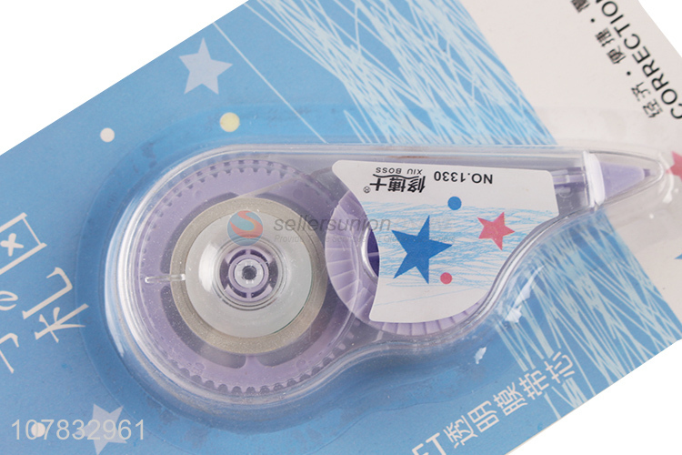 Hot selling purple creative plastic correction tape for students