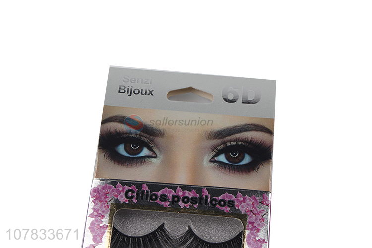 Hot sale 6D 3 pairs various glitter false eyelashes faux eyelashes