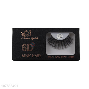 Factory price 6D false mink eyelashes natural long silk eyelashes
