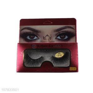 Hot sale 3D mink eyelashes synthetical glitter faux fur eyelashes
