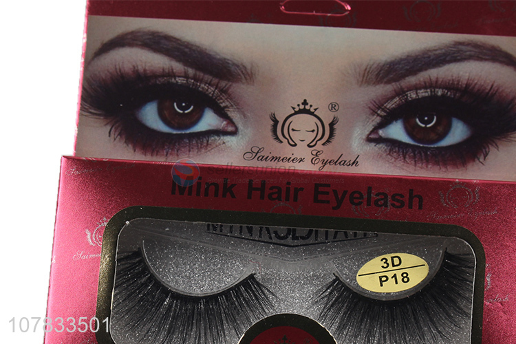 Hot sale 3D mink eyelashes synthetical glitter faux fur eyelashes