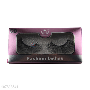Online wholesale 5D glitter eyelashes long silk winged eyelashes