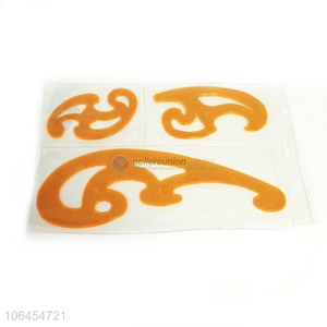 Factory wholesale orange moire ruler set in three packs