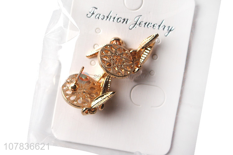 Popular products gold lady earrings ear studs