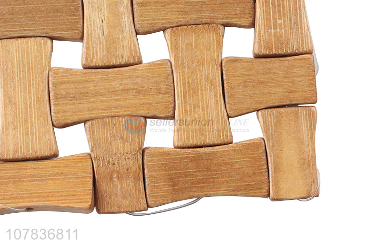 Creative design hollow wooden coaster kitchen thickened insulation pad