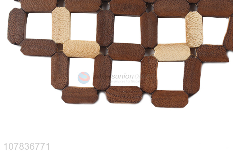 China wholesale wooden insulation pads home hollow bowl mats