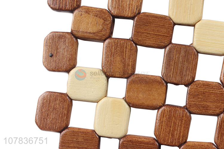 Good quality wooden hollow coaster dinning insulation pads