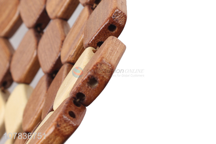 Good quality wooden hollow coaster dinning insulation pads