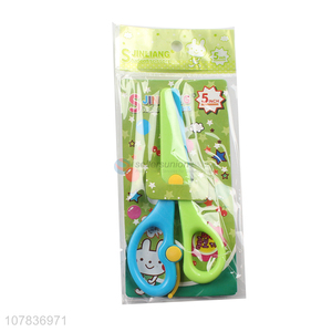 High quality colorful plastic scissors student children safety scissors