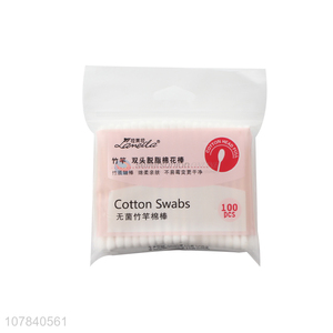 Factory wholesale white sterile bamboo cotton swabs set