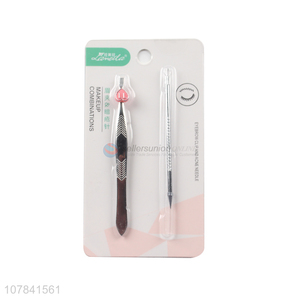 Wholesale stainless steel sterile acne needle eyebrow clip set